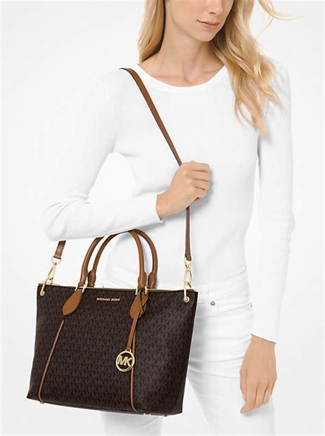 michael michael kors sierra large logo satchel|michael kors handbags.